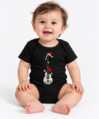 Snowman Guitar Christmas - Black