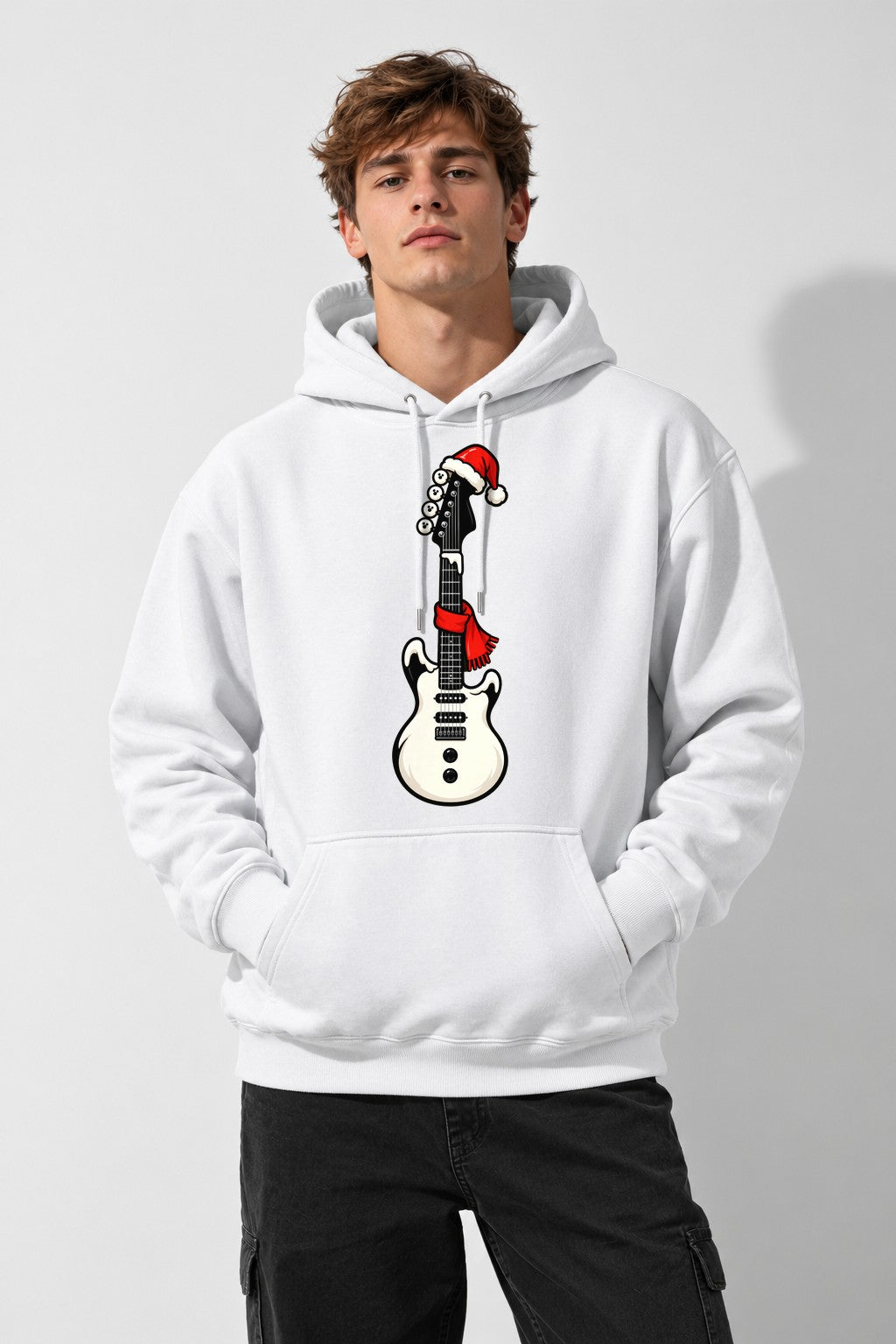 Snowman Guitar Christmas - White