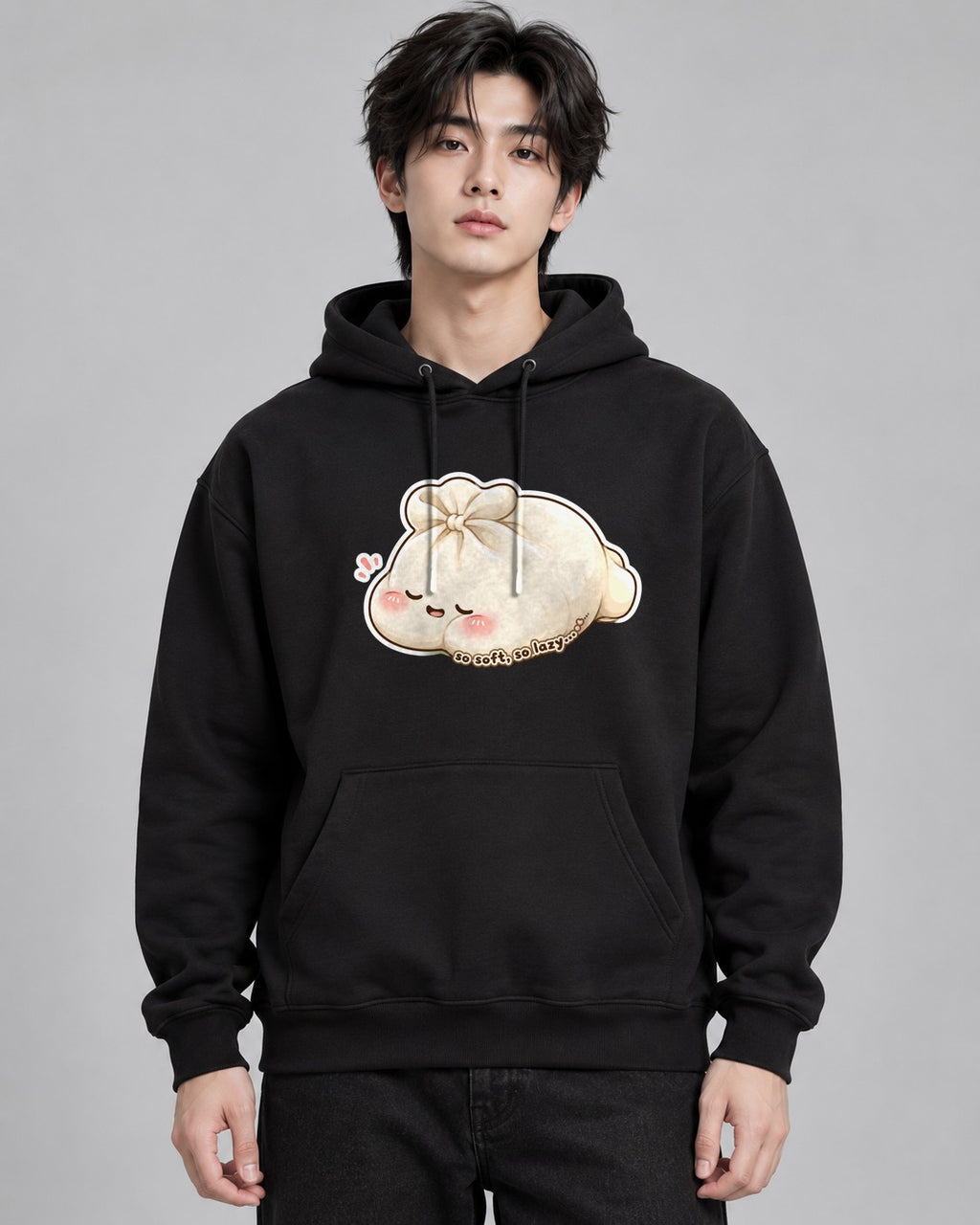 So Soft So Lazy - Cute Dumpling Bao - Black