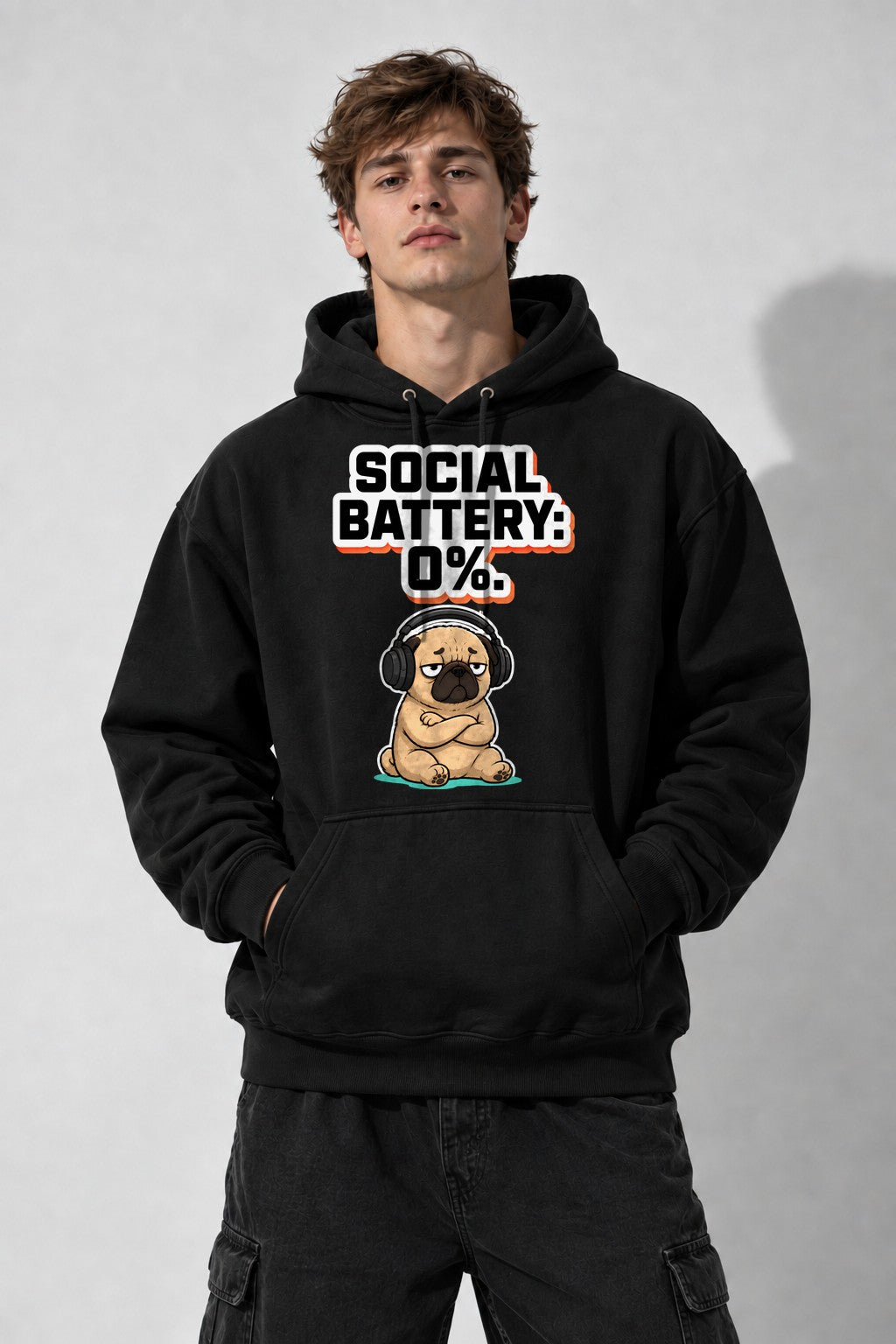 Social Battery Zero Pug - Black