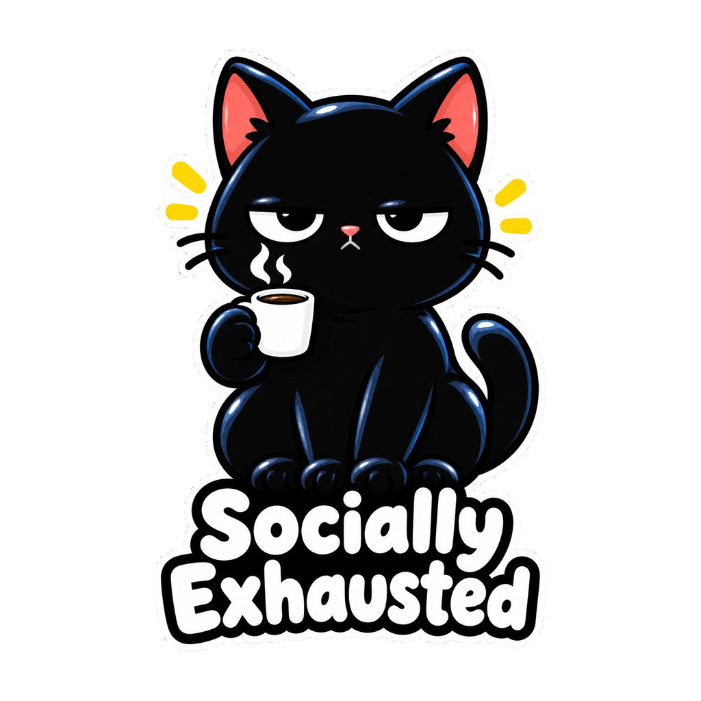 Socially Exhausted Cat