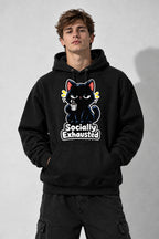 Socially Exhausted Cat - Black