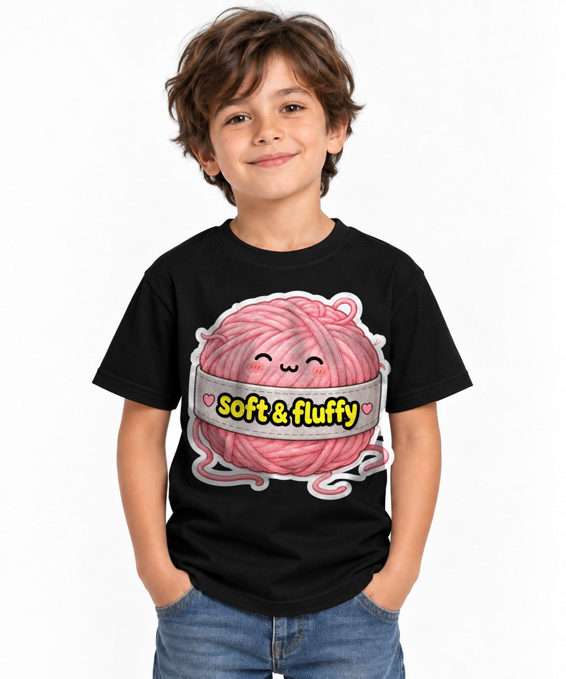 Soft and Fluffy Yarn - Black