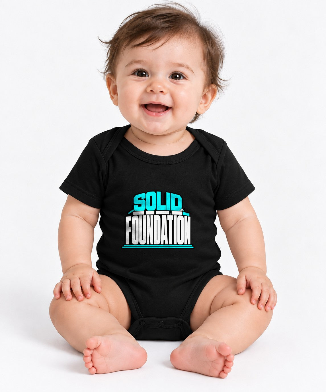 Solid Foundation Bold Typography Streetwear Graphic Tee - Black