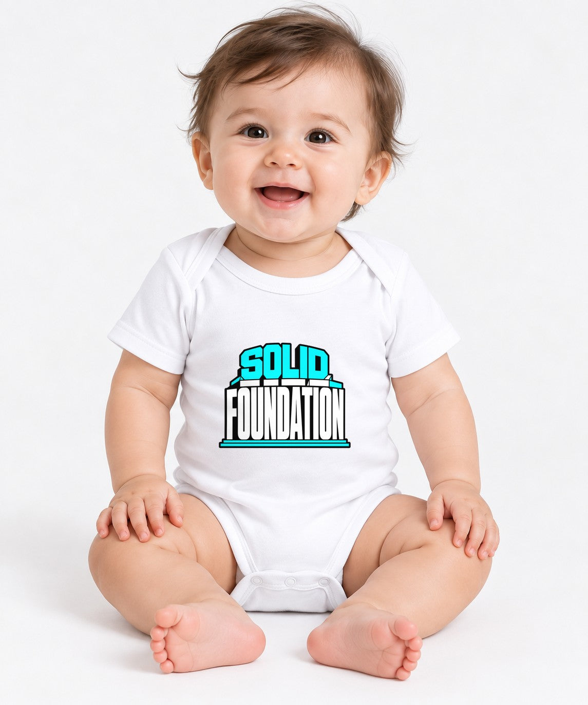 Solid Foundation Bold Typography Streetwear Graphic Tee - White