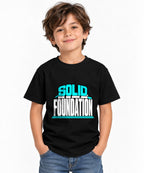 Solid Foundation Bold Typography Streetwear Graphic Tee - Black