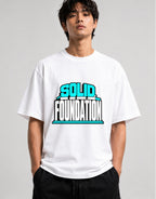 Solid Foundation Bold Typography Streetwear Graphic Tee - White