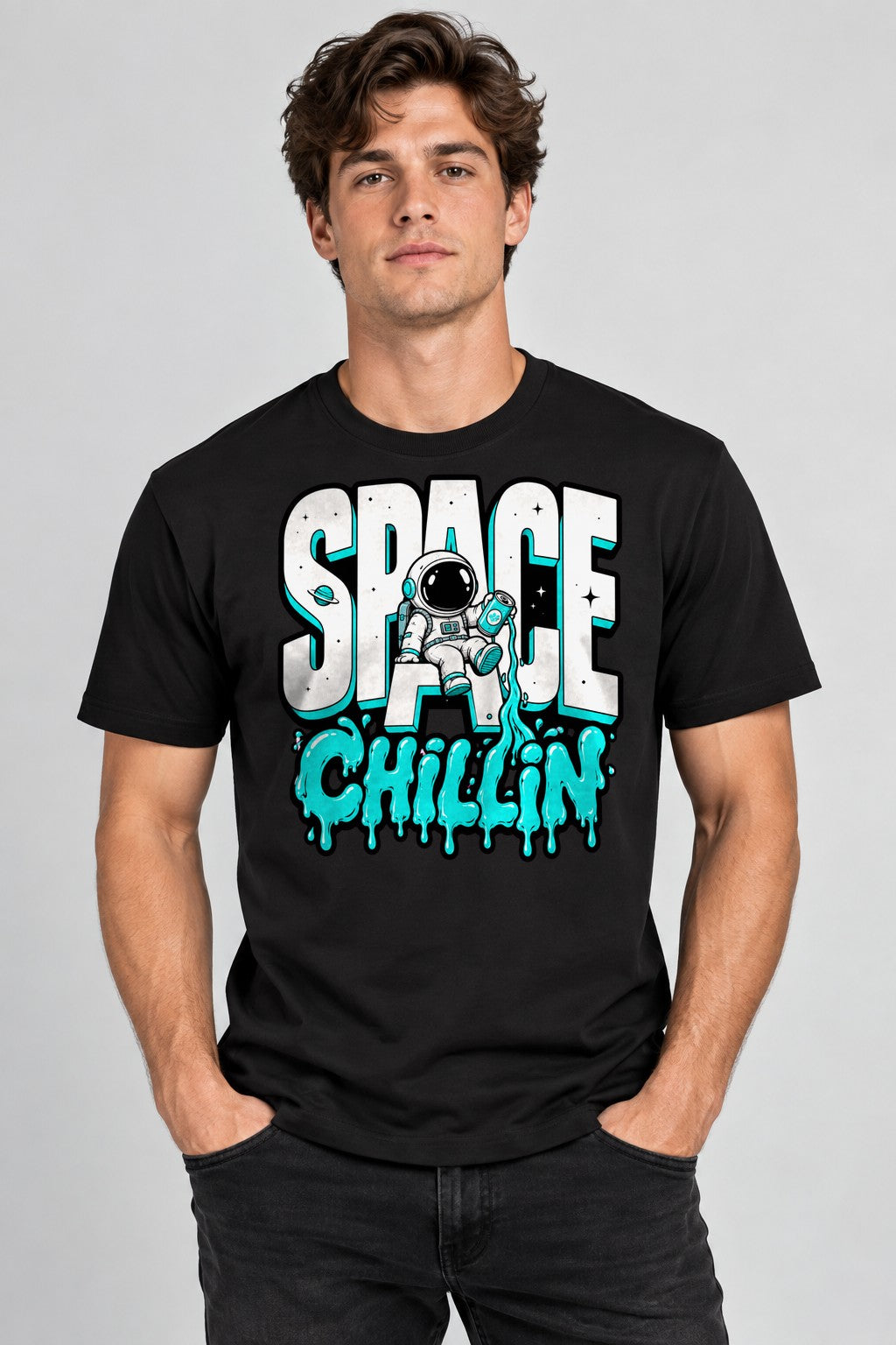 Space Chillin Astronaut - Black