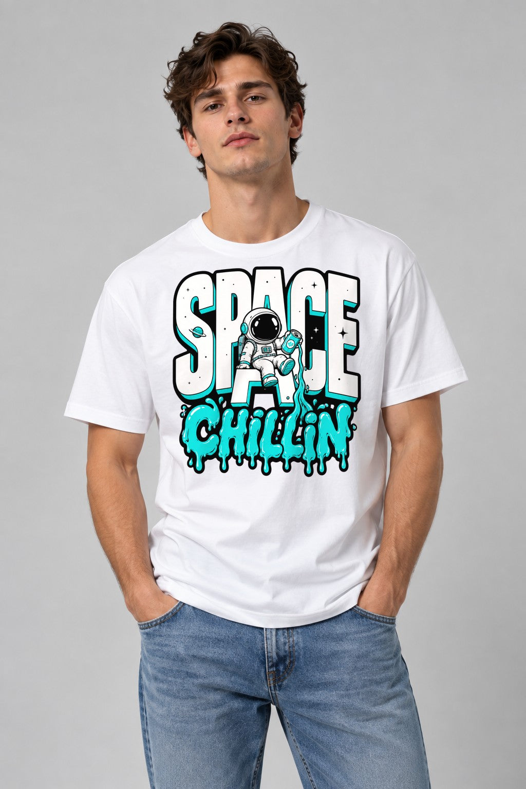 Space Chillin Astronaut - White