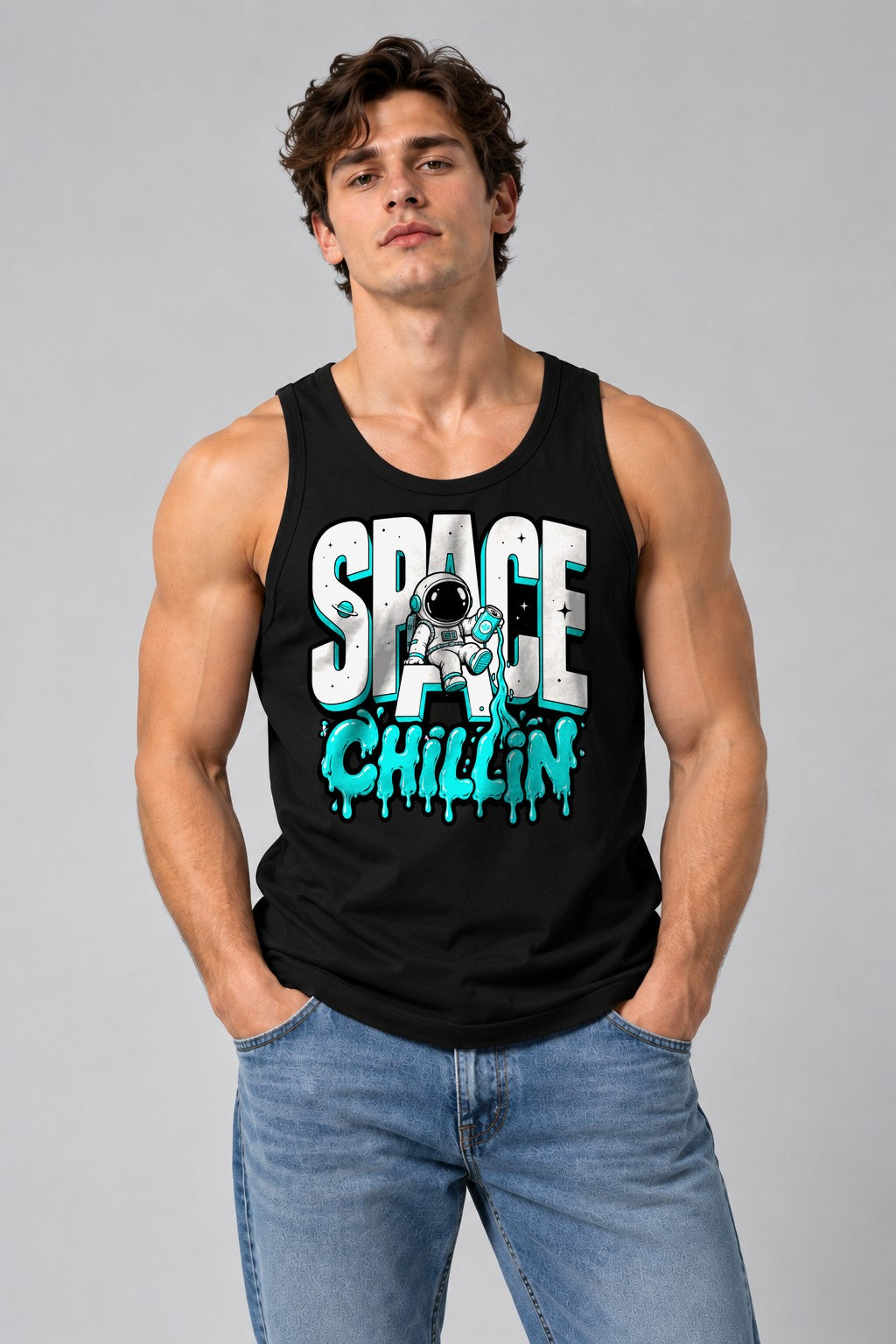 Space Chillin Astronaut - Black
