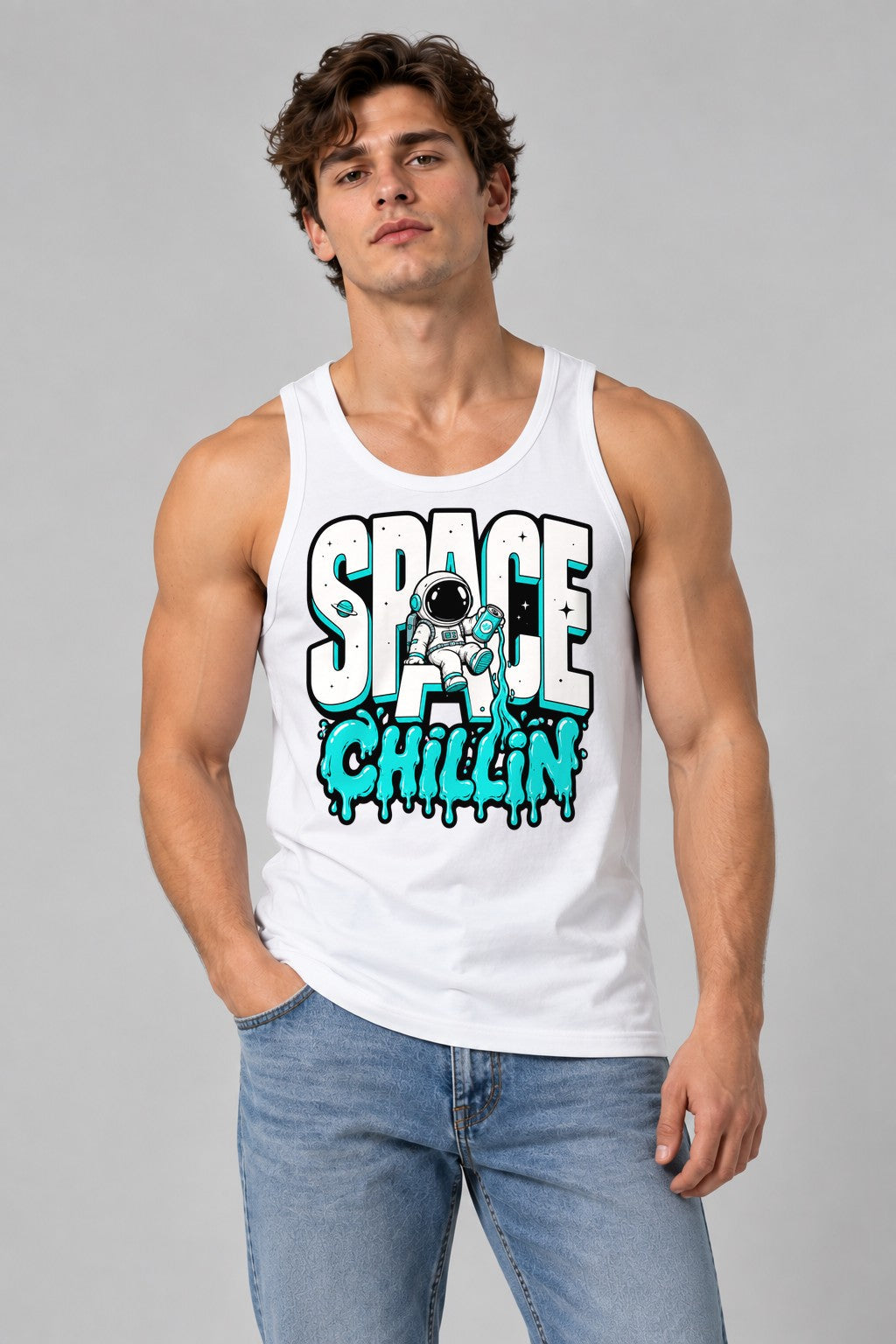 Space Chillin Astronaut - White
