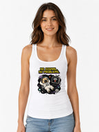 Space Pug No Signal Shirt - Funny Astronaut Dog Graphic Tee - White