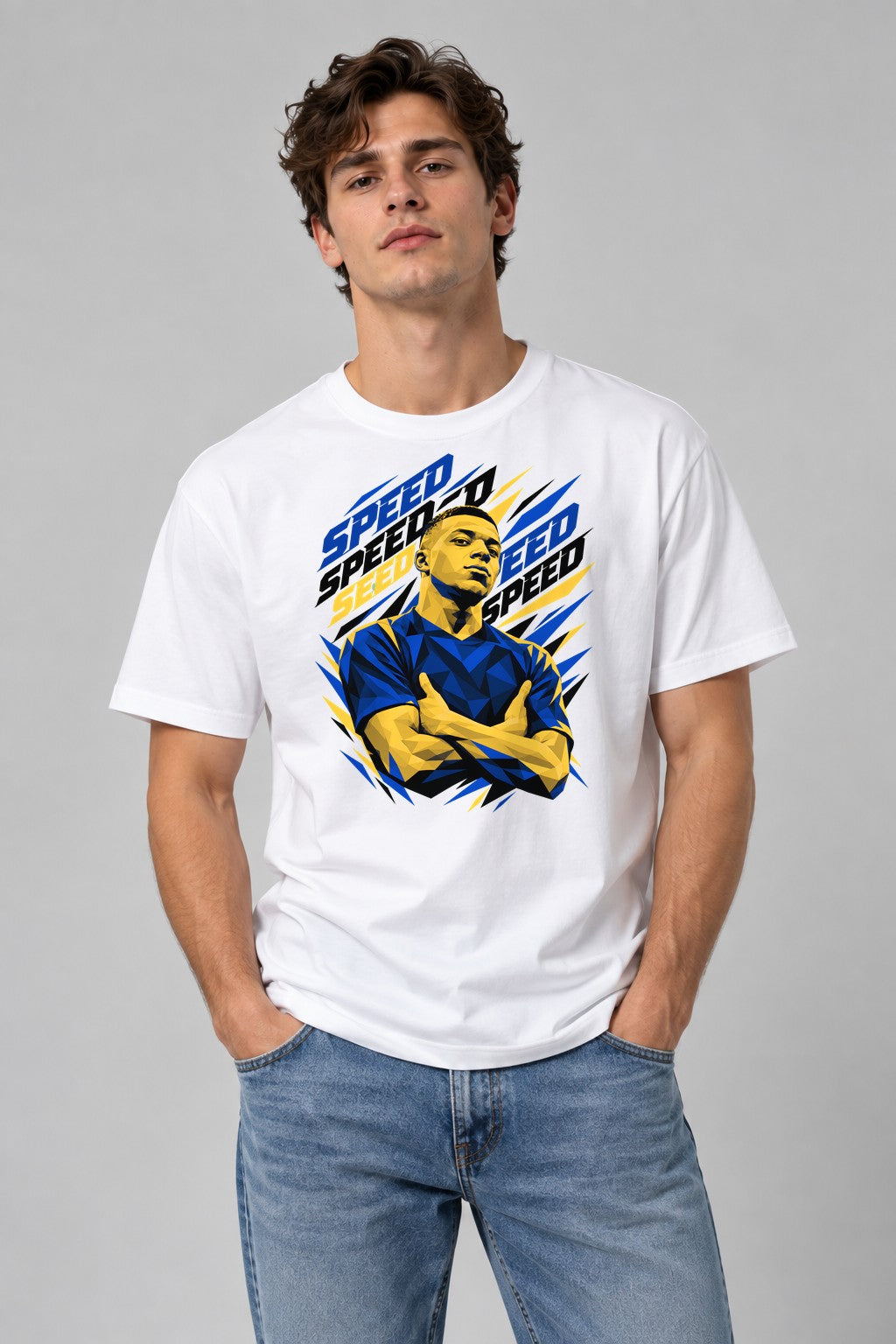 Speed Soccer Player - White