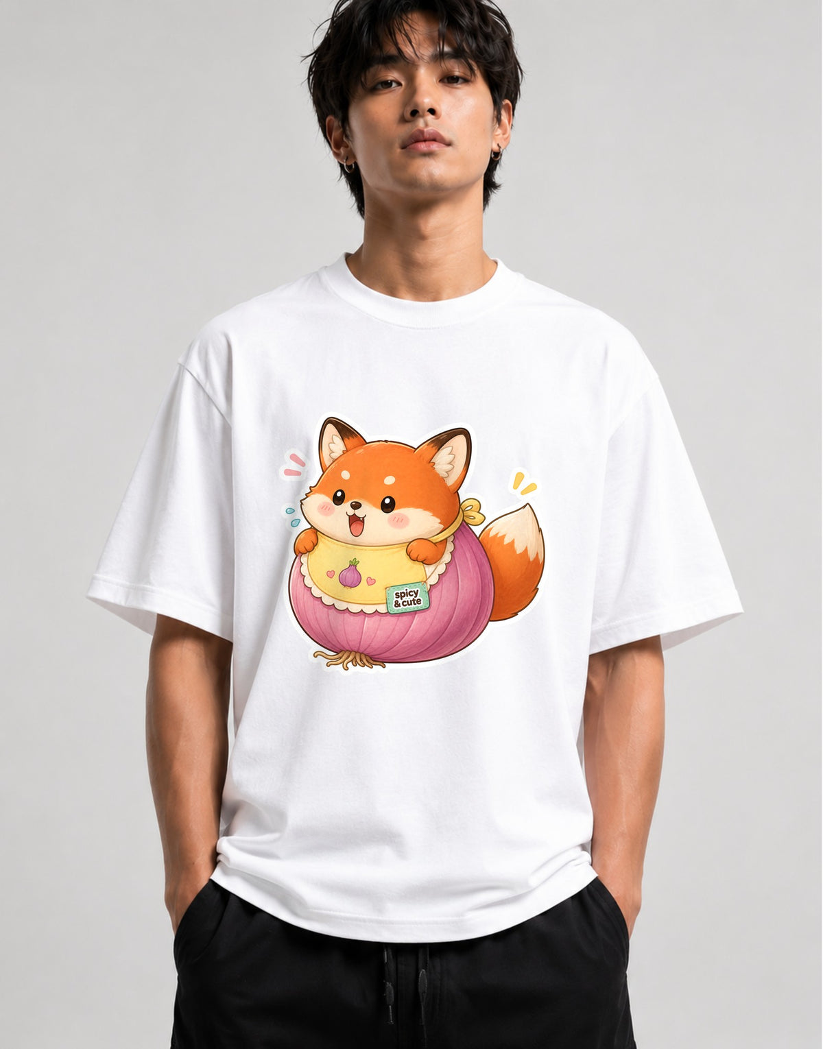 Spicy and Cute Fox - White