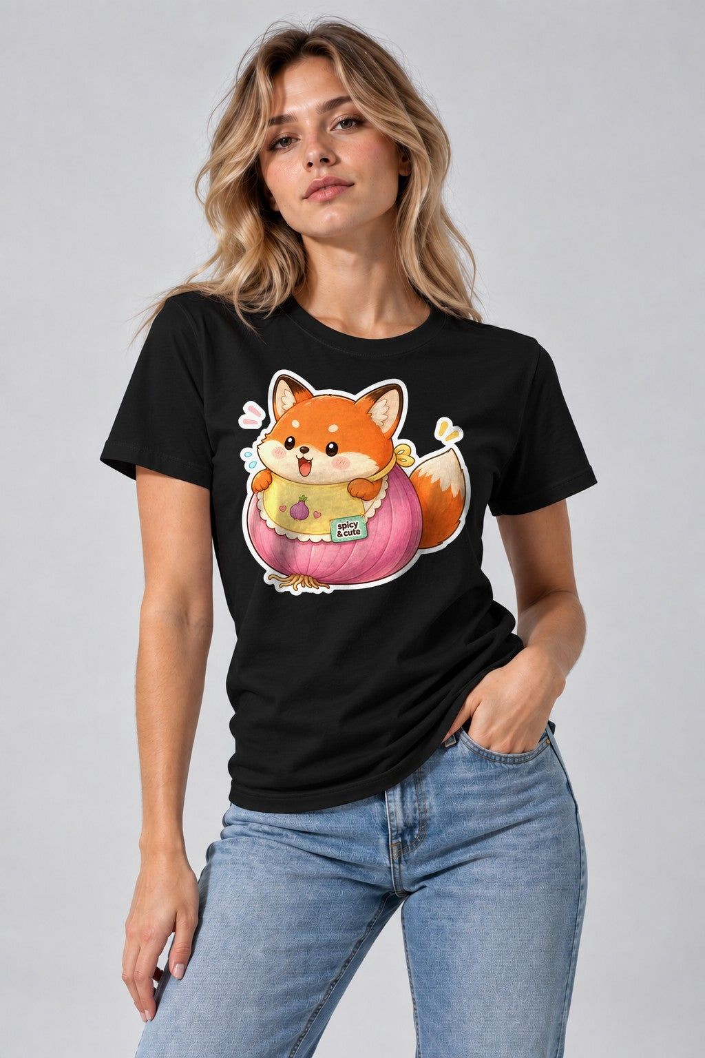 Spicy and Cute Fox - Black