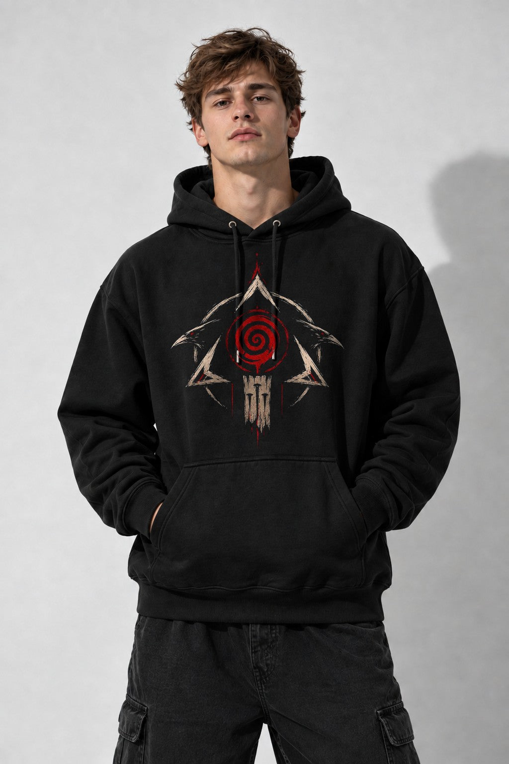 Spiral Crows Talisman - Black
