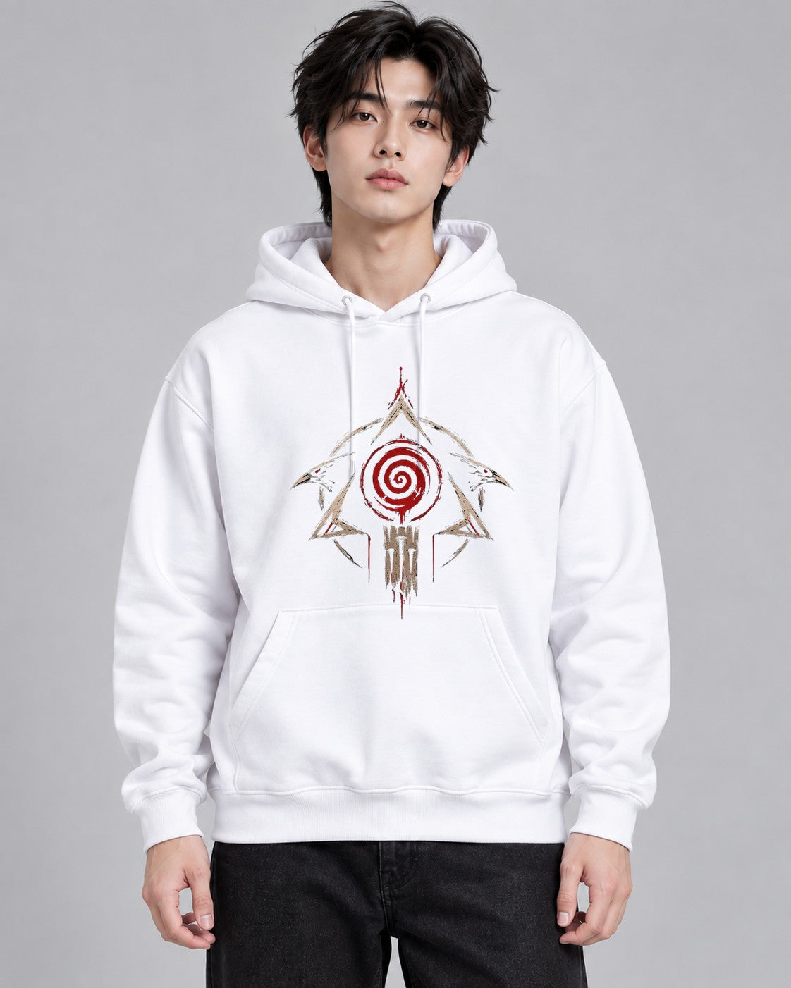 Spiral Crows Talisman - White