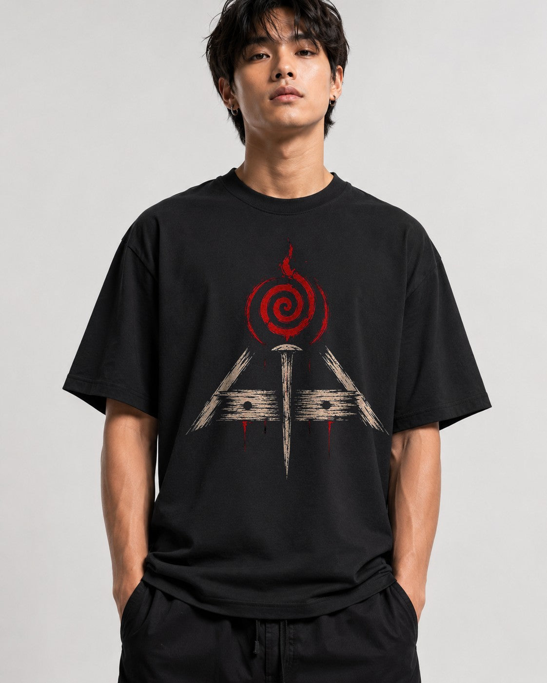 Spiral Flame Pyramid - Black