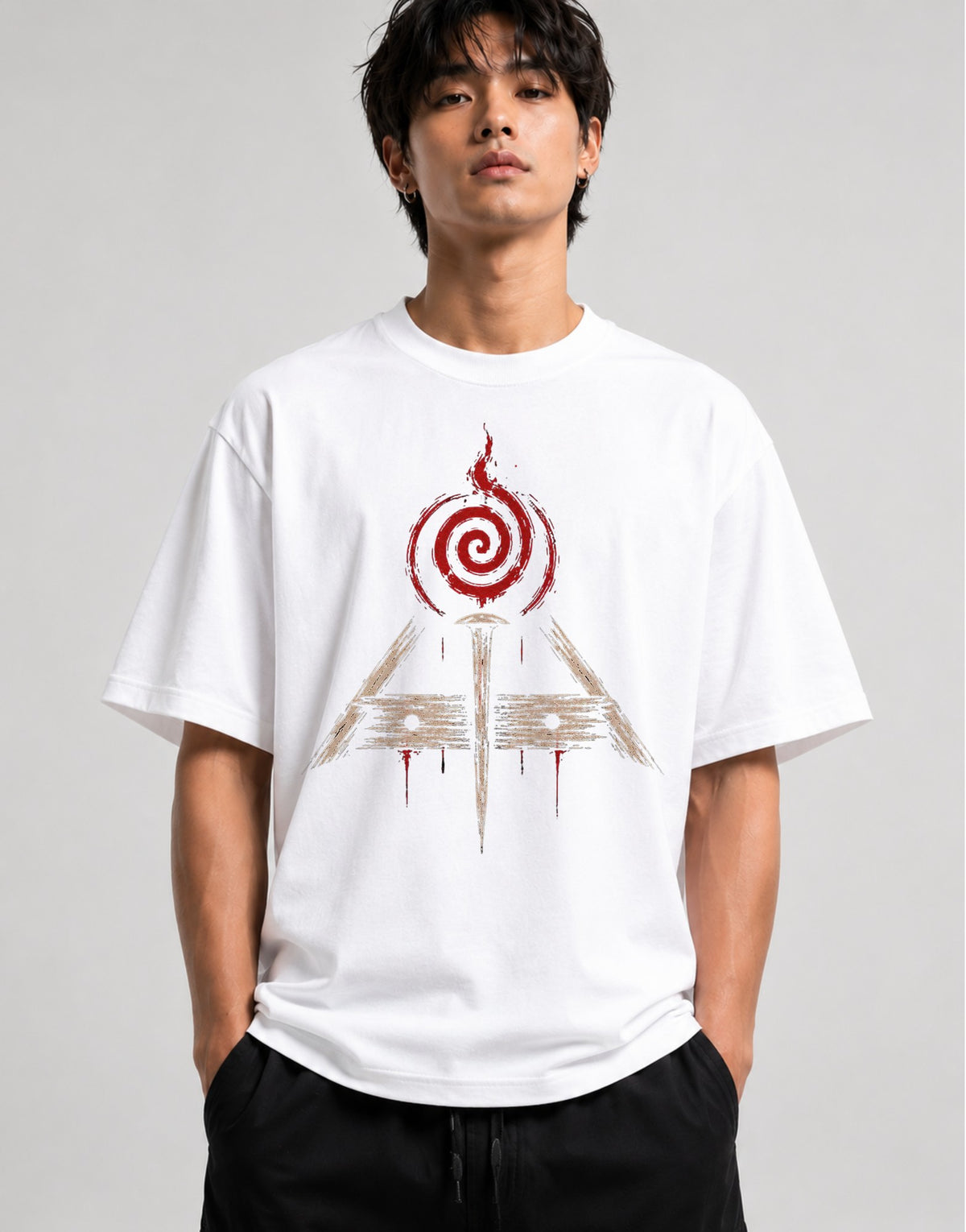 Spiral Flame Pyramid - White