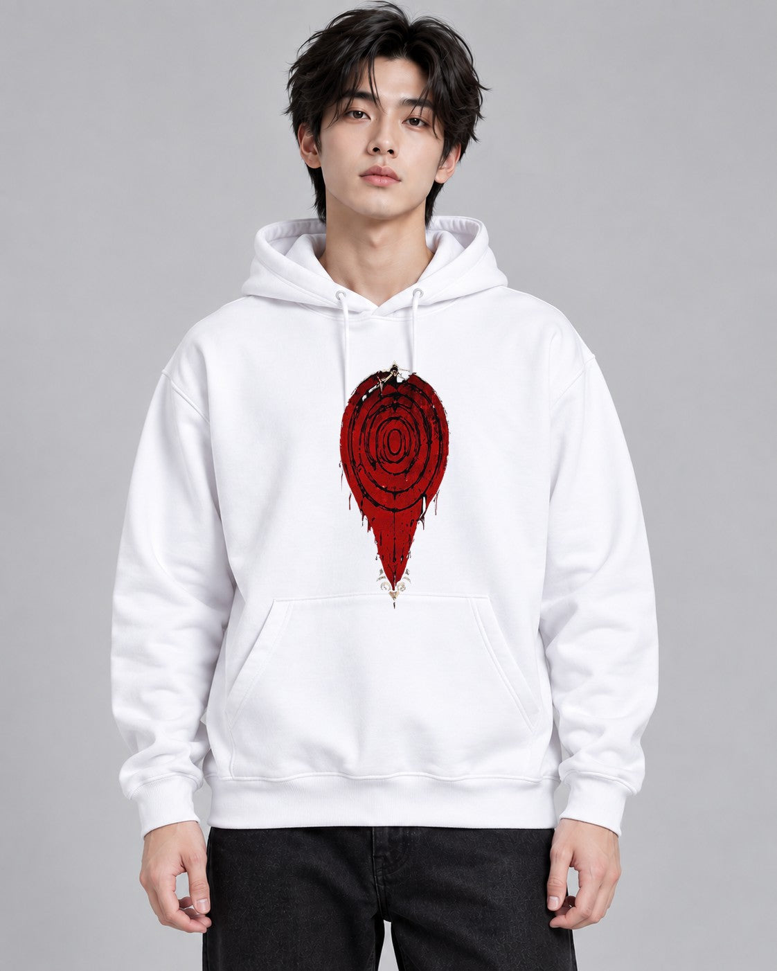 Spiral Target Drip - White
