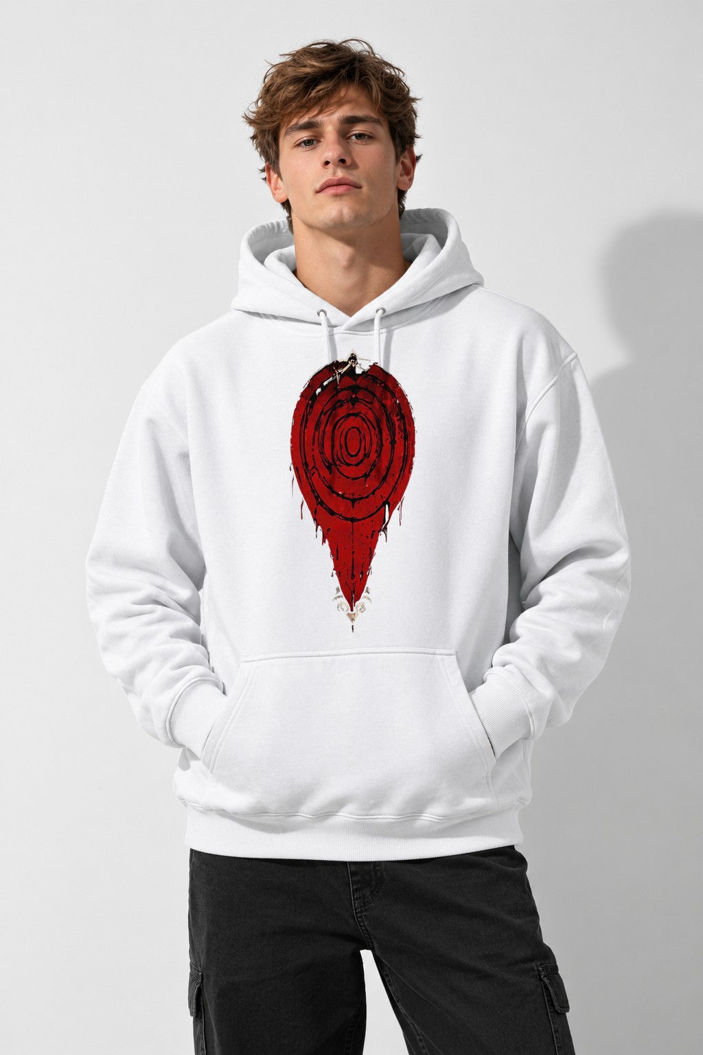 Spiral Target Drip - White