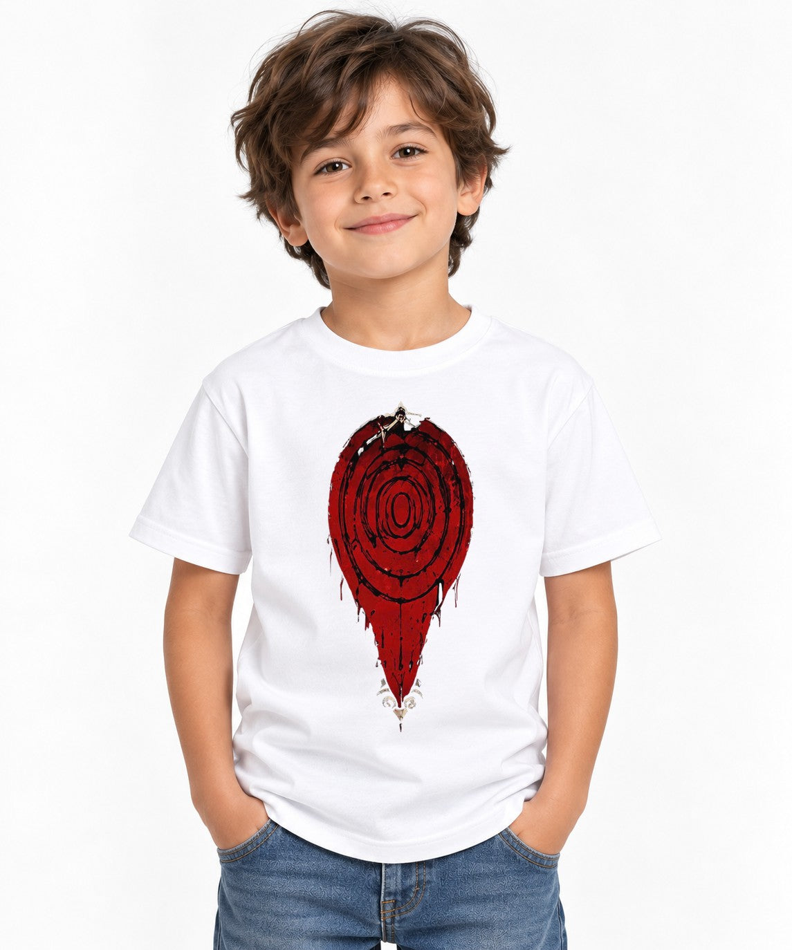 Spiral Target Drip - White