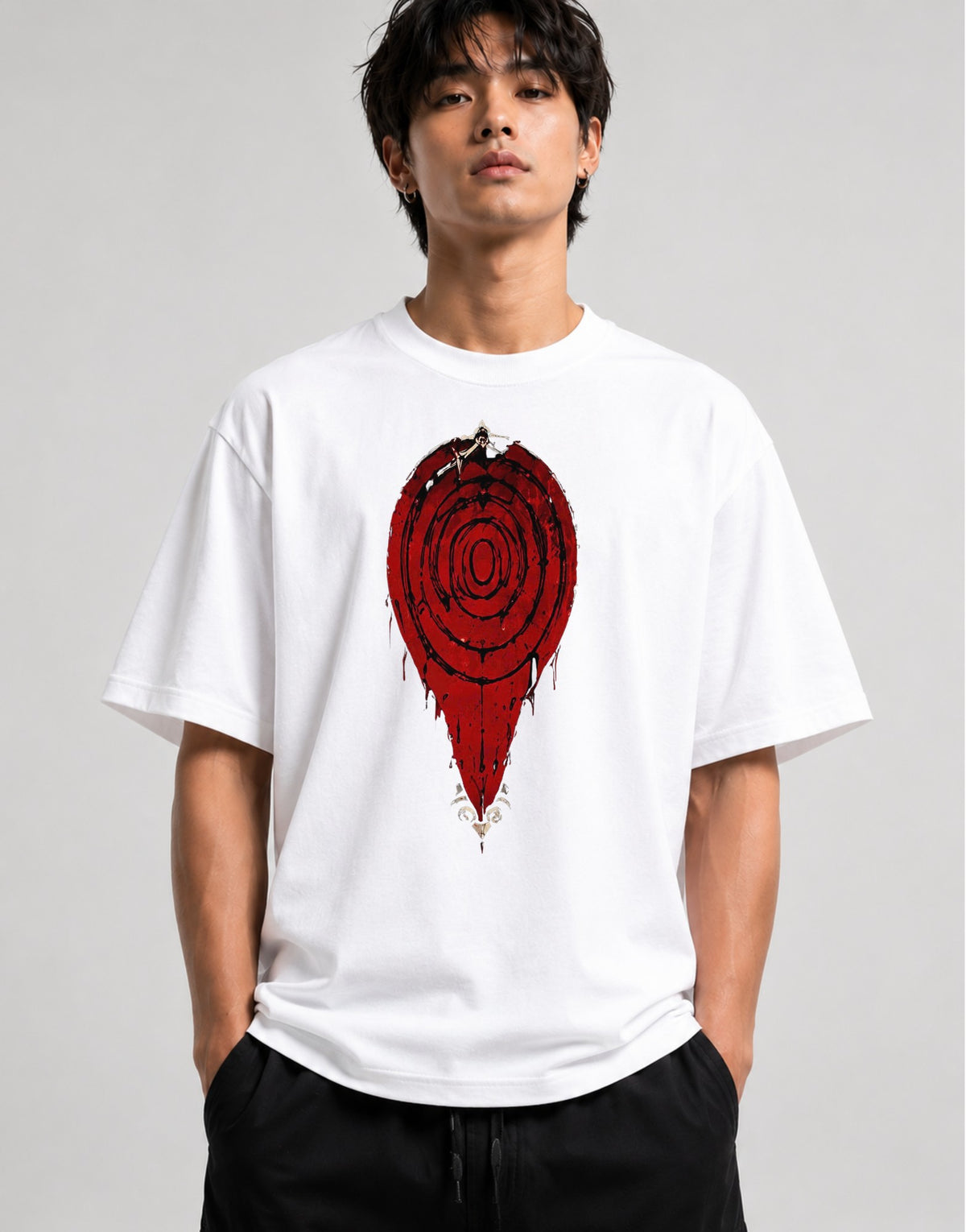 Spiral Target Drip - White