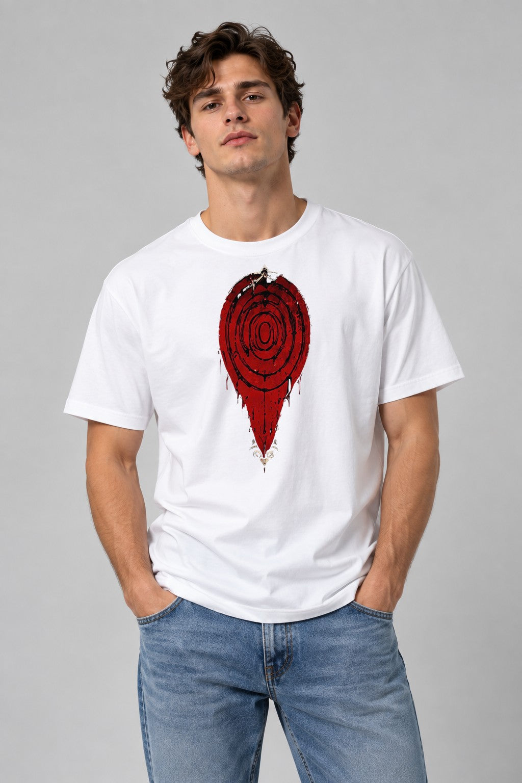 Spiral Target Drip - White