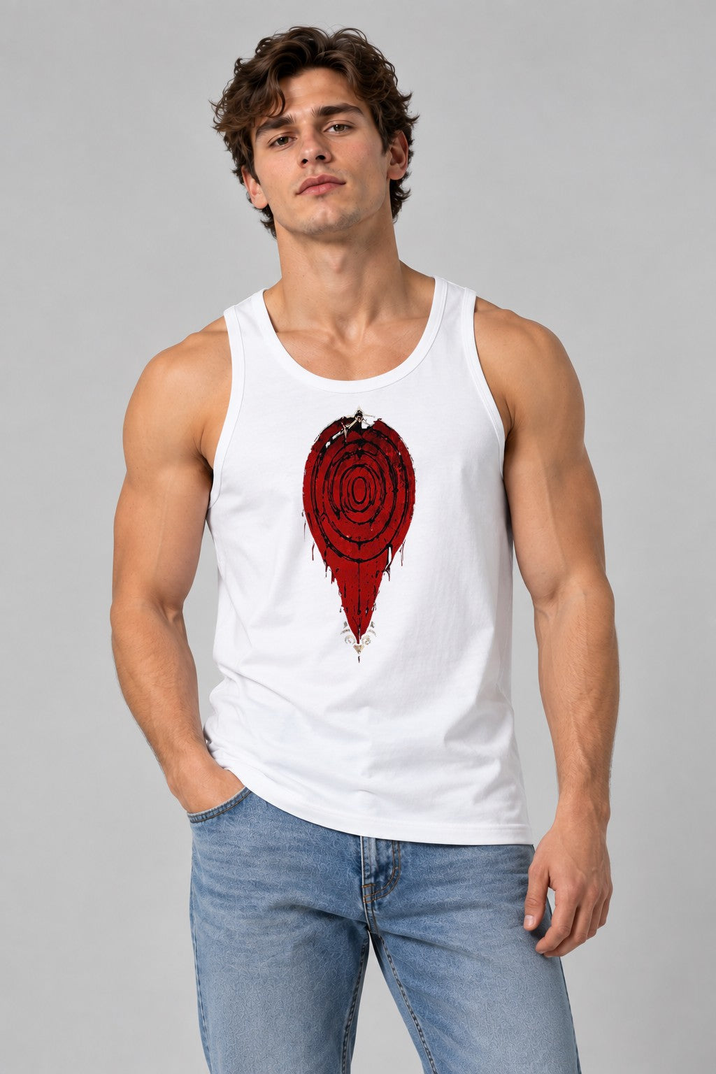 Spiral Target Drip - White