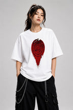 Spiral Target Drip - White