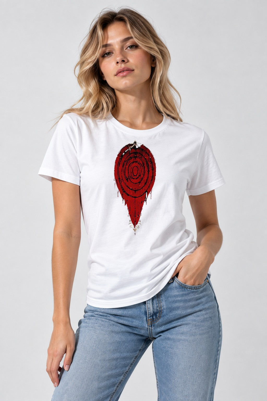 Spiral Target Drip - White