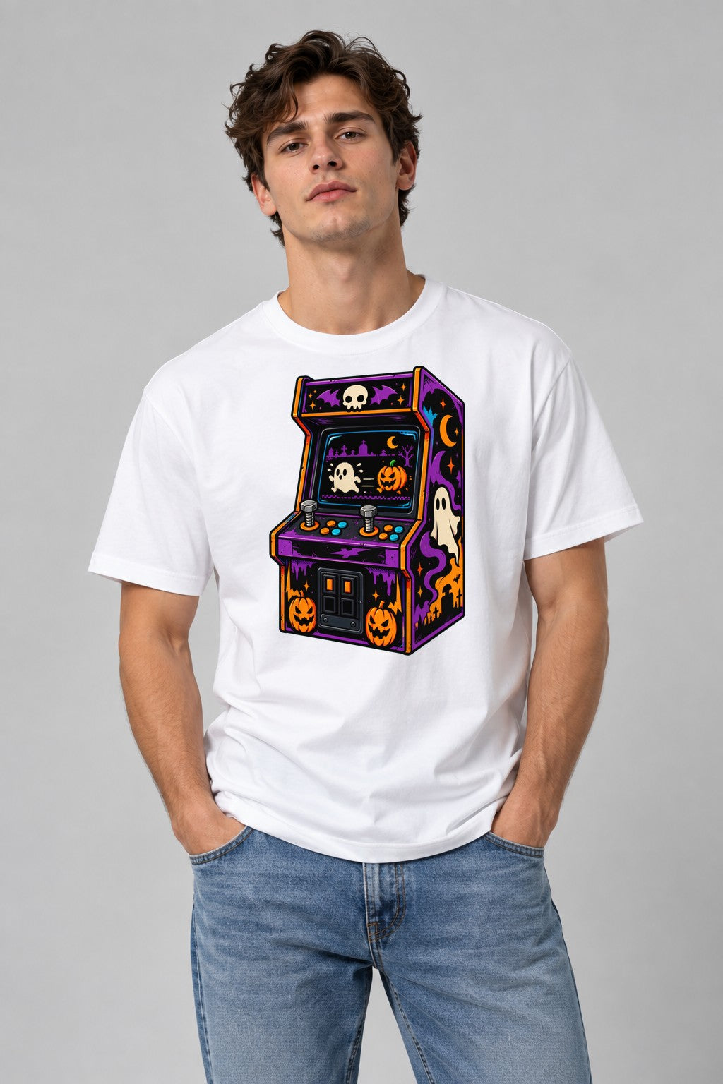 Spooky Arcade Machine - White
