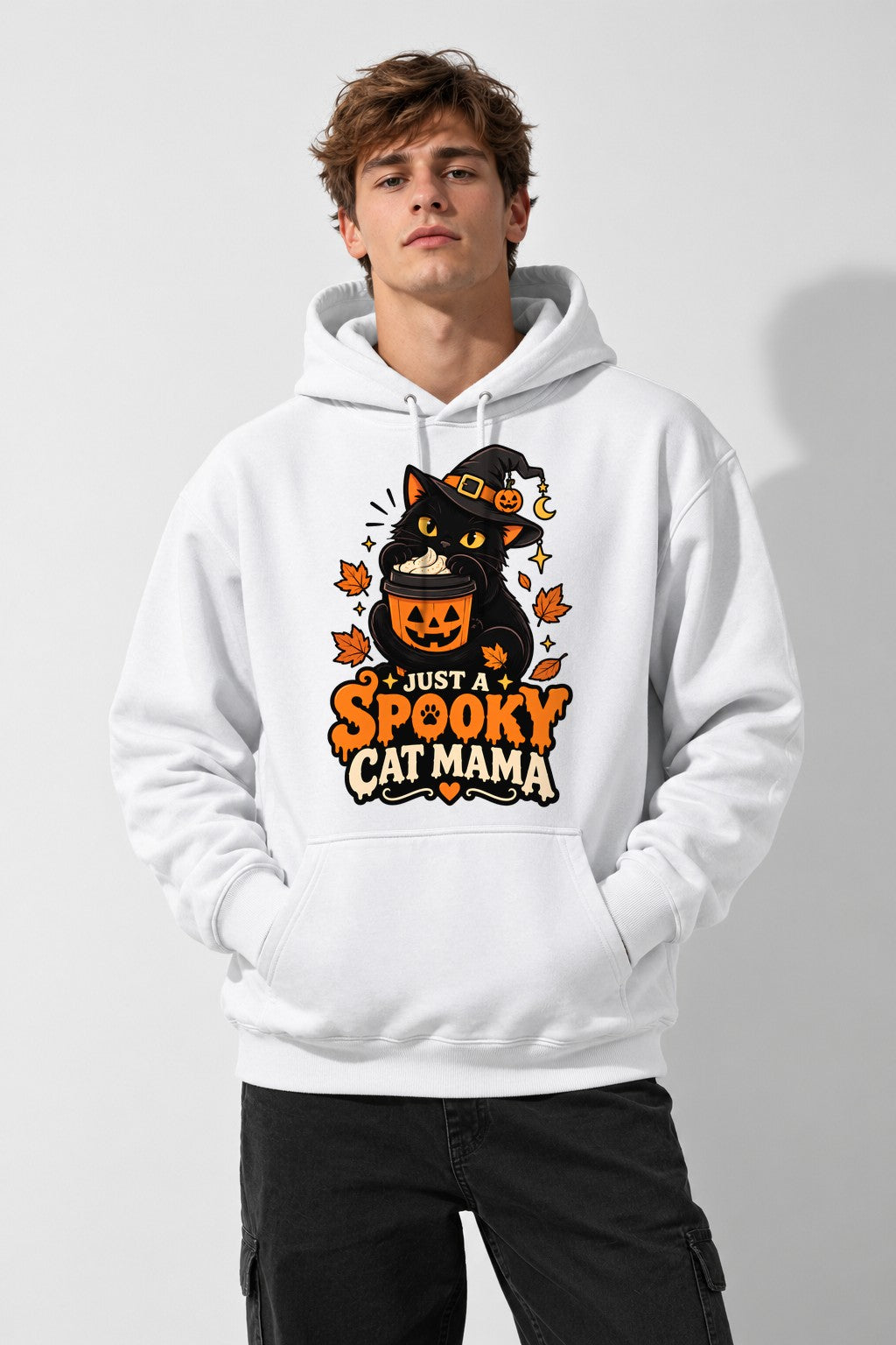 Spooky Cat Mama - White