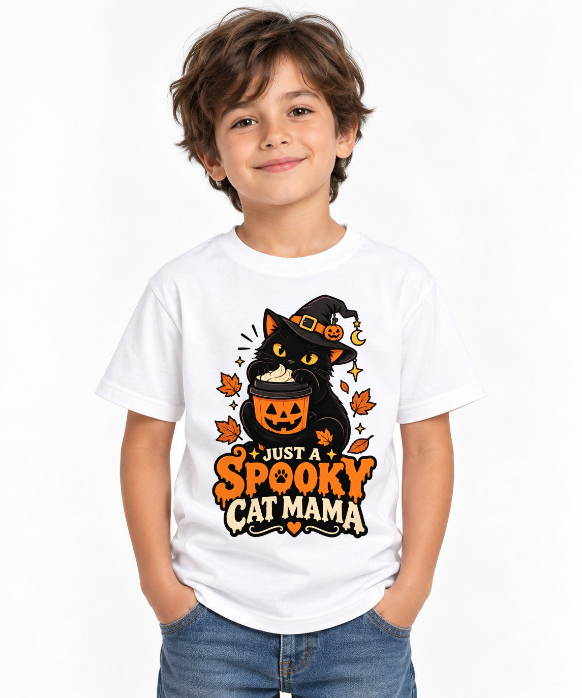 Spooky Cat Mama - White