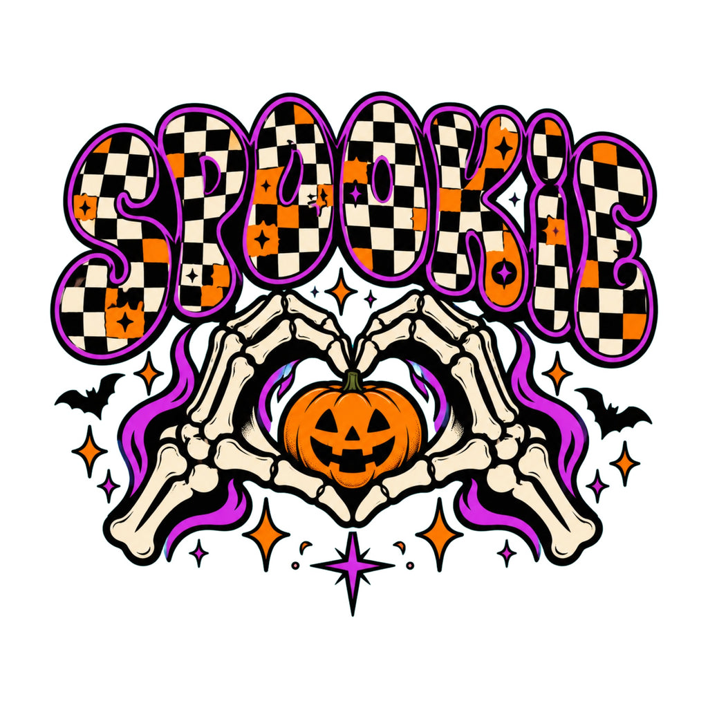 Spooky Checkered Pumpkin