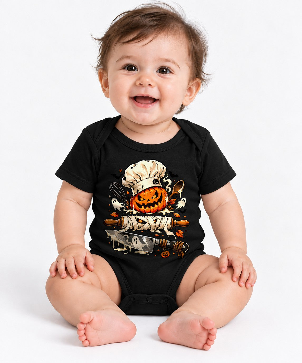 Spooky Chef Pumpkin - Black