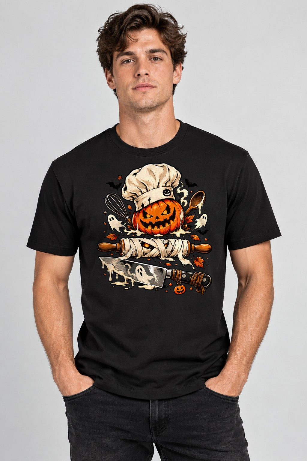 Spooky Chef Pumpkin - Black