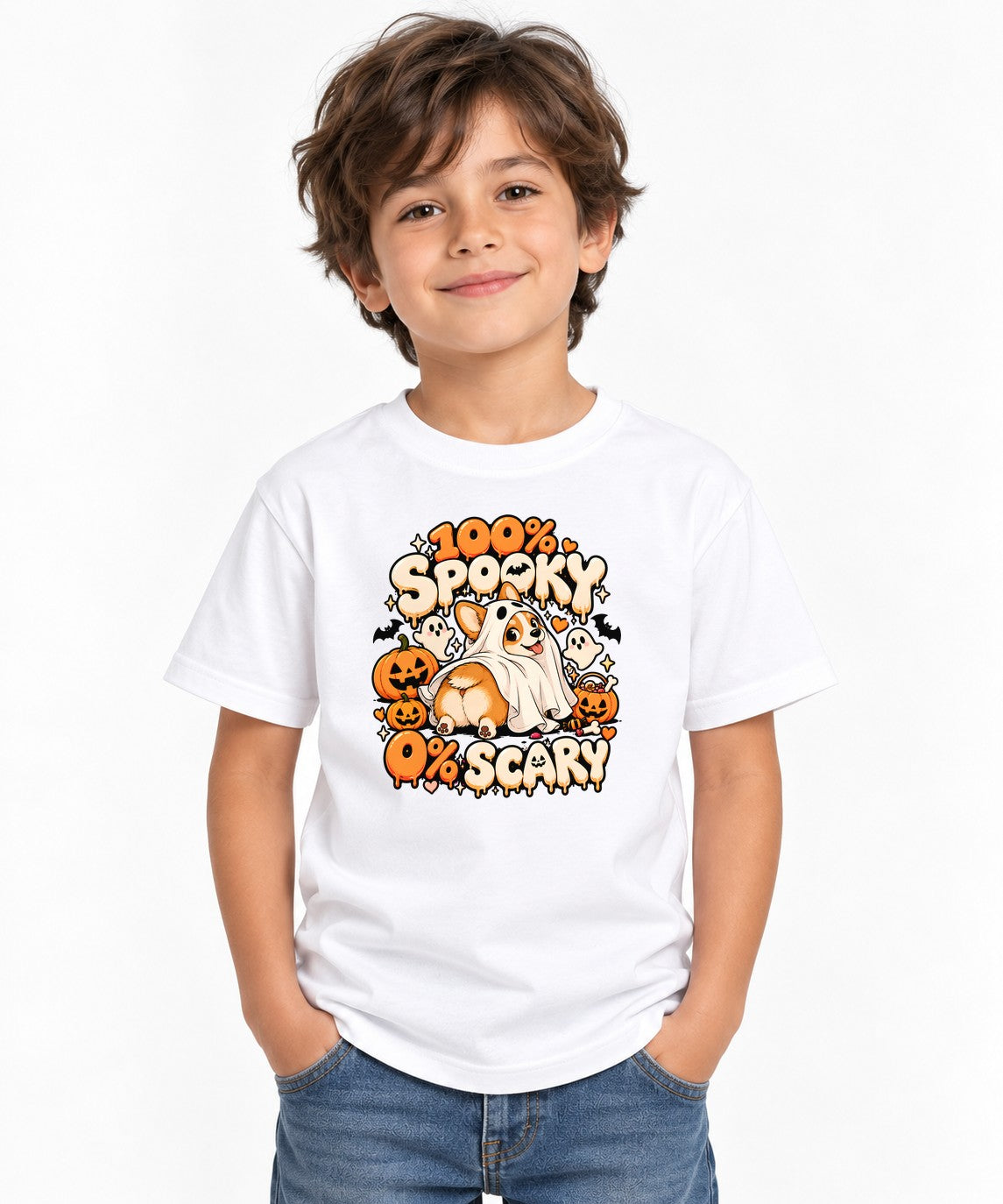 Spooky Corgi Ghost - White