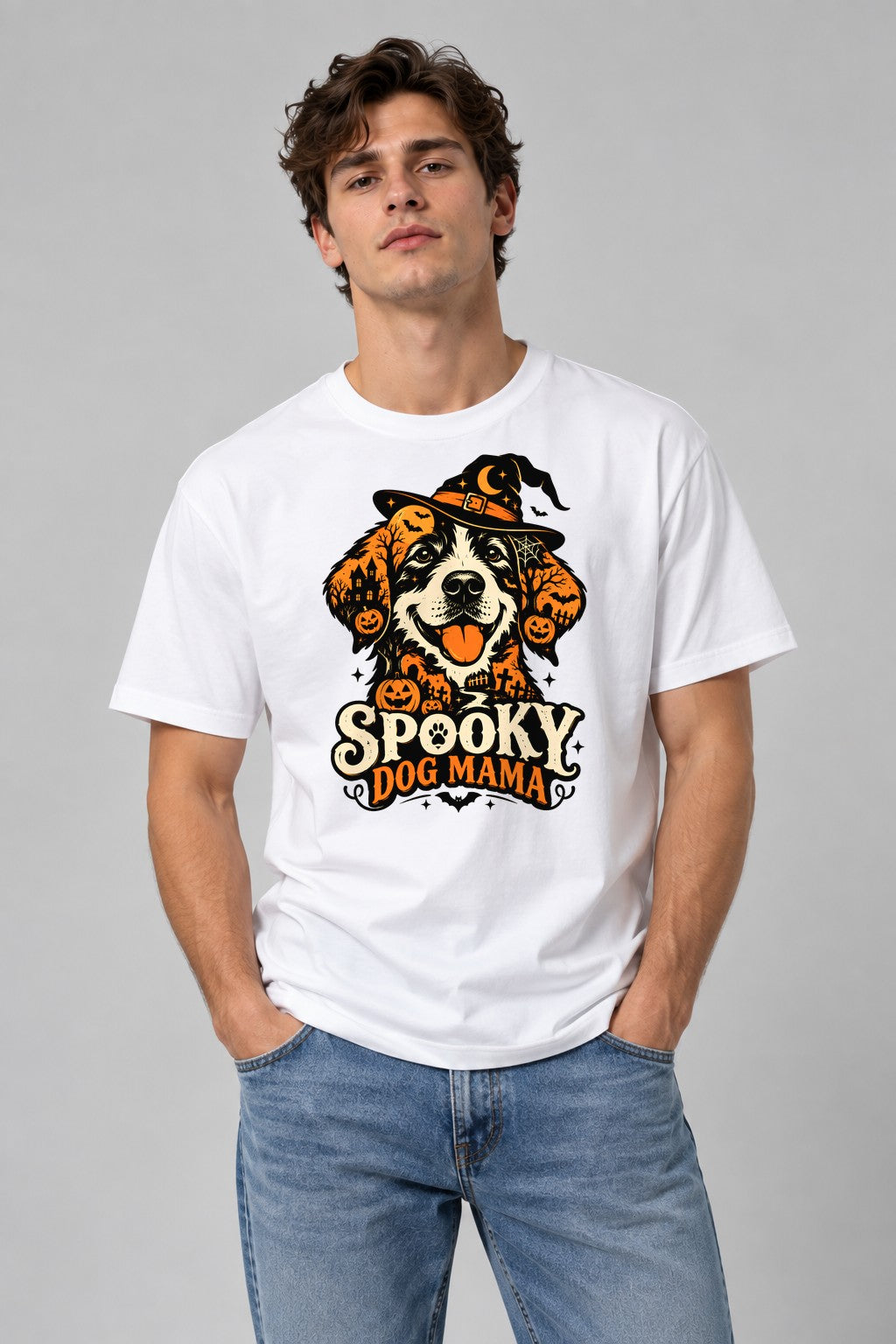 Spooky Dog Mama - White