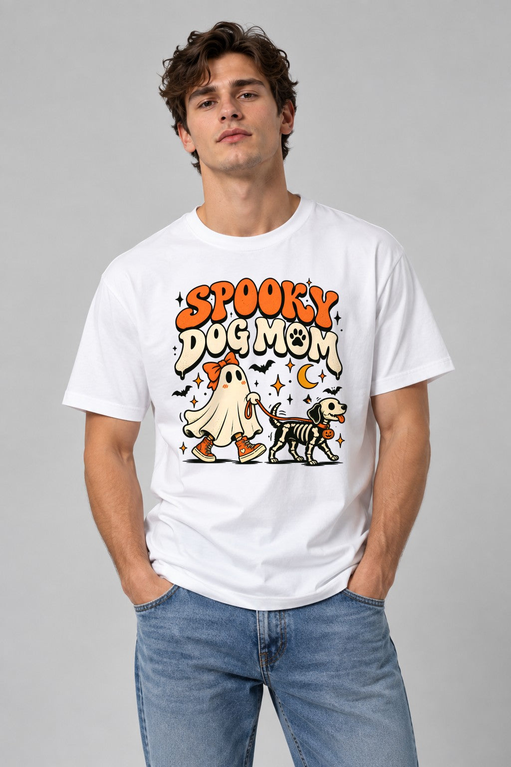 Spooky Dog Mom - White