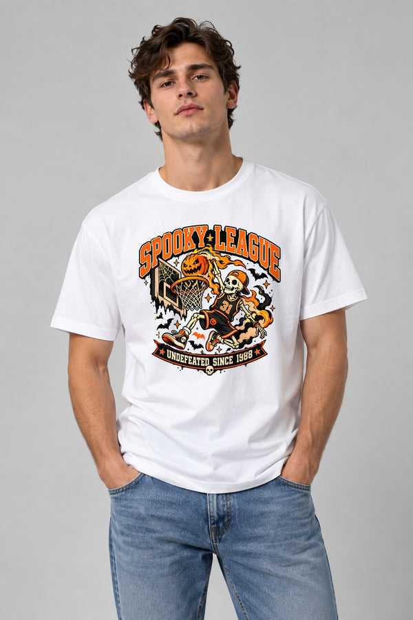 Spooky League Basketball - White