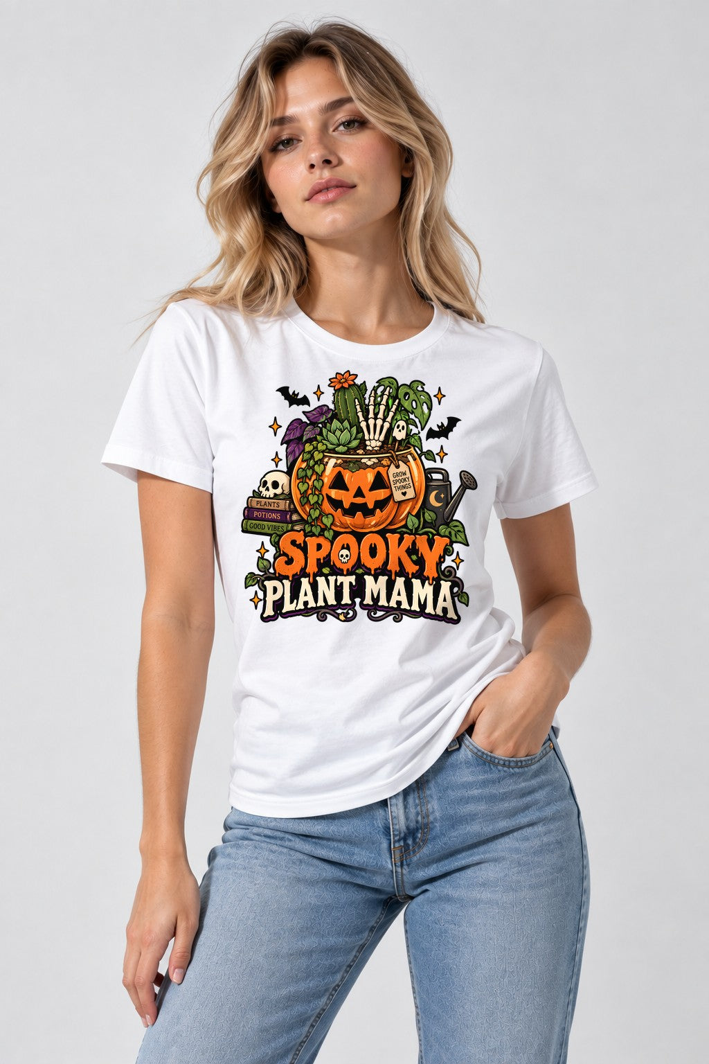Spooky Plant Mama - White