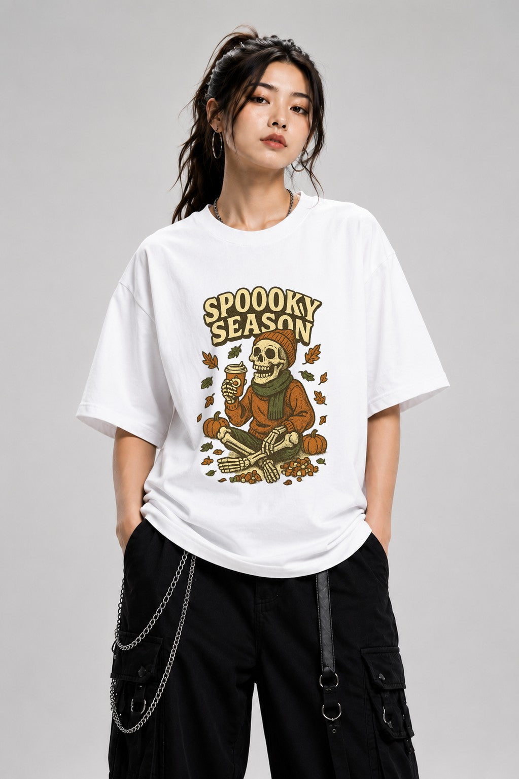 Spooky Season Skeleton - White