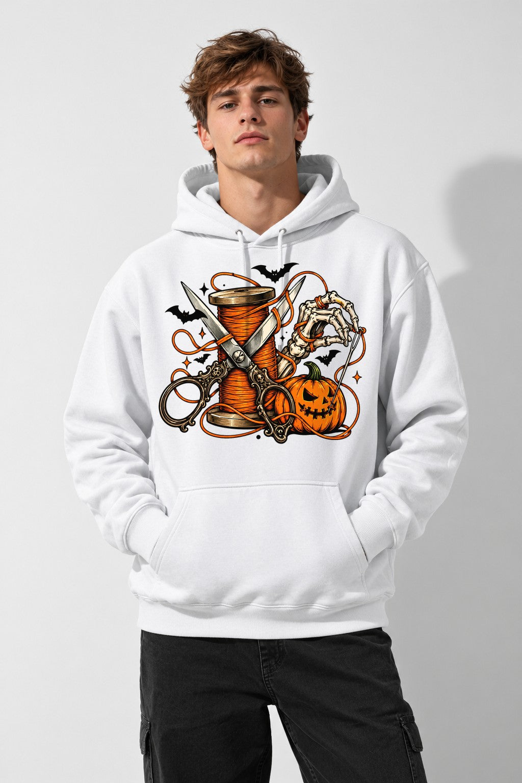 Spooky Sewing Spool - White