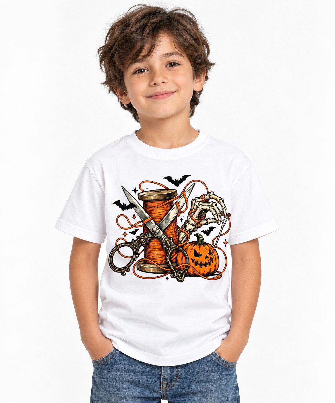 Spooky Sewing Spool - White
