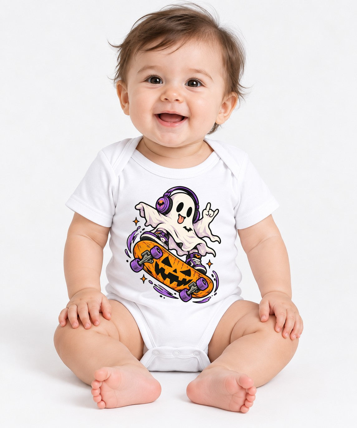 Spooky Skater Ghost - White