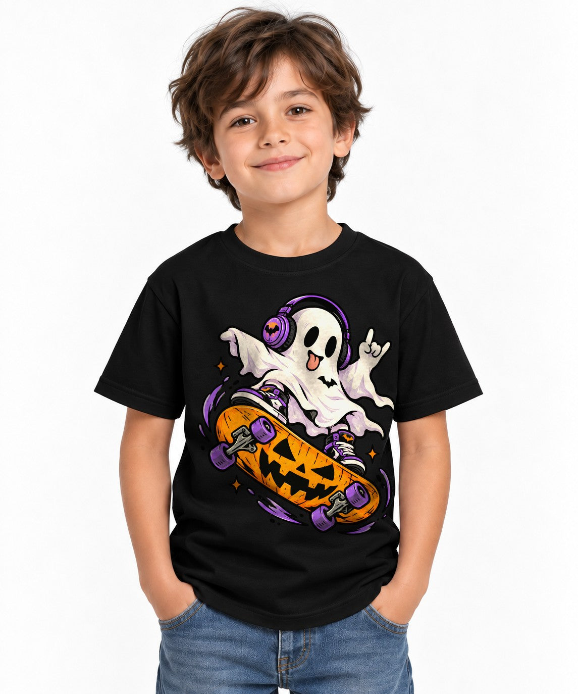 Spooky Skater Ghost - Black