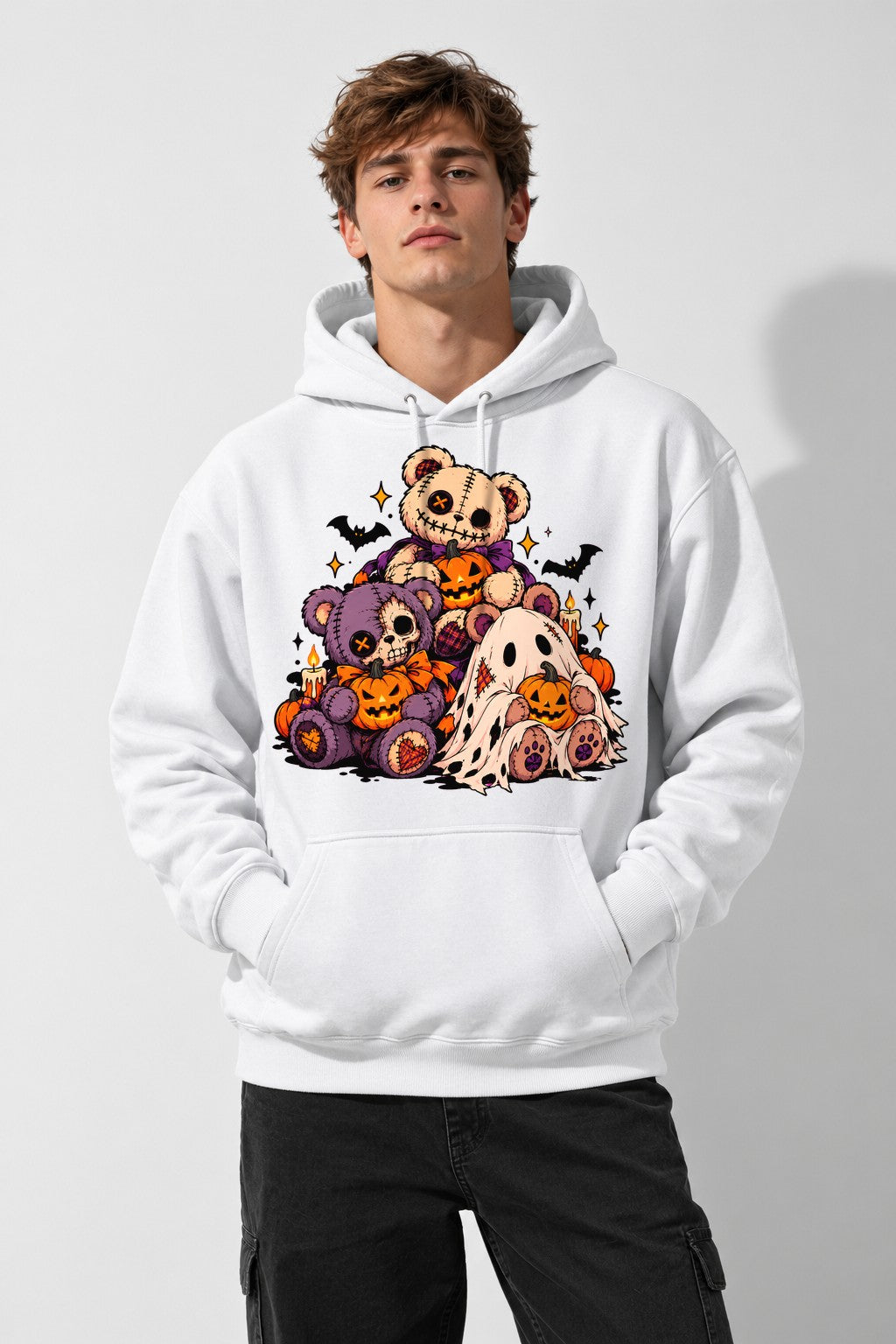 Spooky Teddy Bears - White