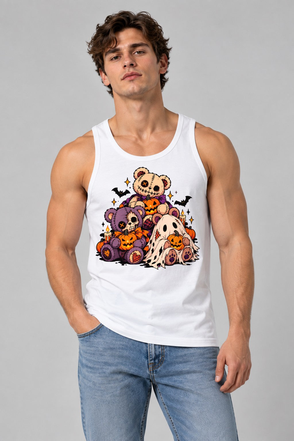 Spooky Teddy Bears - White