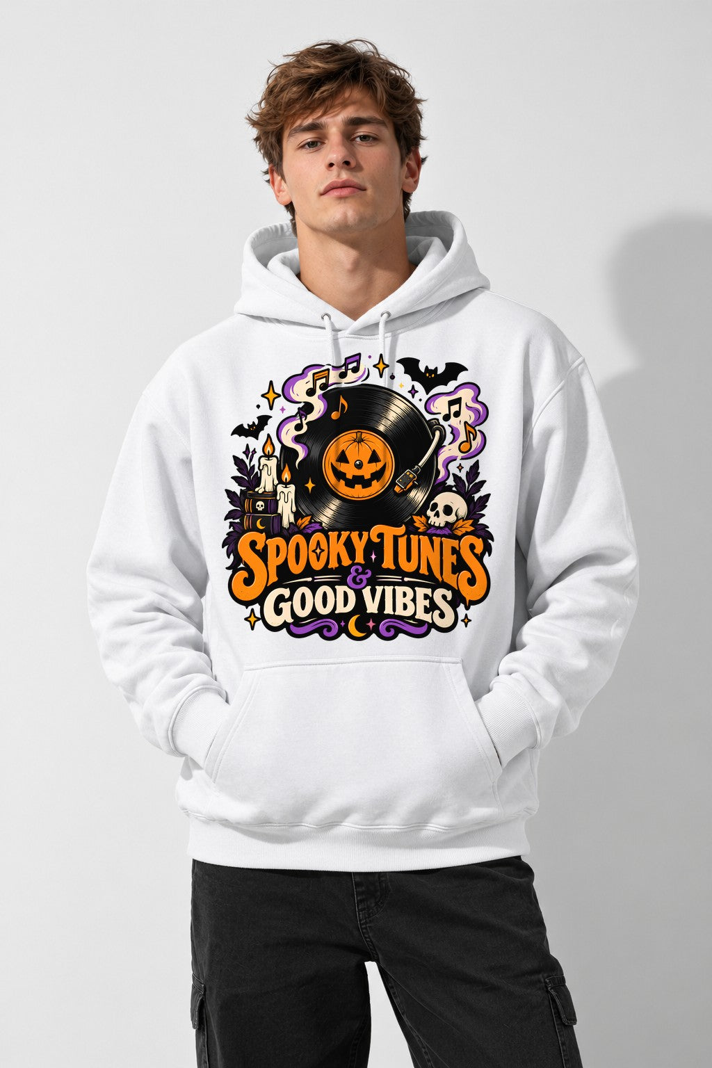 Spooky Tunes Good Vibes - White